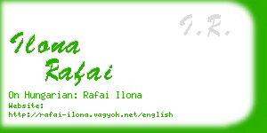 ilona rafai business card